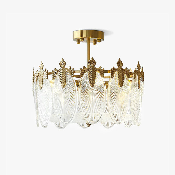Ronde Hanglamp met Glasmotief – Elegante Plafondverlichting voor Moderne Interieurs