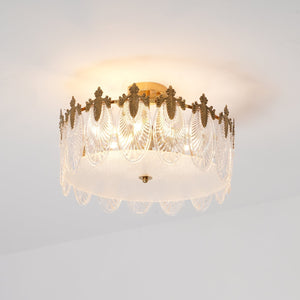 Ronde Hanglamp met Glasmotief – Elegante Plafondverlichting voor Moderne Interieurs