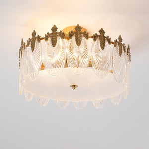 Ronde Hanglamp met Glasmotief – Elegante Plafondverlichting voor Moderne Interieurs