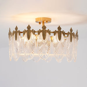 Ronde Hanglamp met Glasmotief – Elegante Plafondverlichting voor Moderne Interieurs