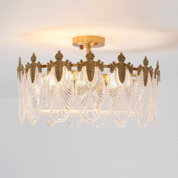Ronde Hanglamp met Glasmotief – Elegante Plafondverlichting voor Moderne Interieurs