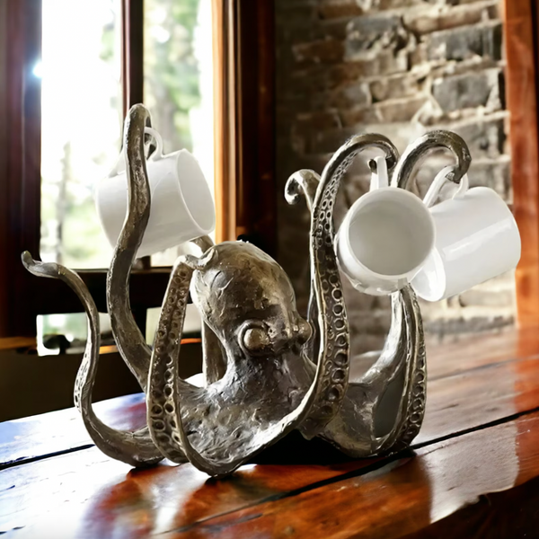 Decoratieve Octopusvormige Houder voor Bekers en Accessoires  Nautische Woondecoratie