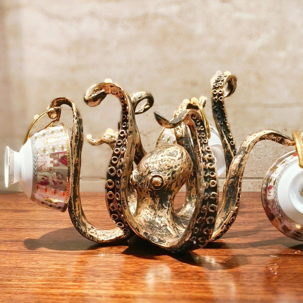 Decoratieve Octopusvormige Houder voor Bekers en Accessoires  Nautische Woondecoratie