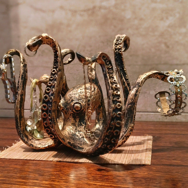 Decoratieve Octopusvormige Houder voor Bekers en Accessoires  Nautische Woondecoratie