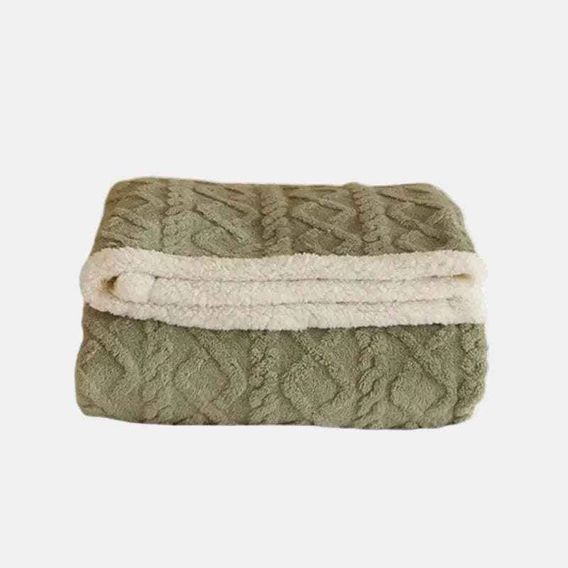 Dubbel Laags Winter Deken van Wol en Fleece voor Ultiem Comfort en Stijl