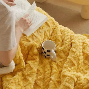Dubbel Laags Winter Deken van Wol en Fleece voor Ultiem Comfort en Stijl