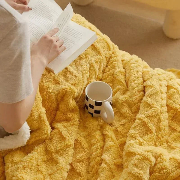Dubbel Laags Winter Deken van Wol en Fleece voor Ultiem Comfort en Stijl