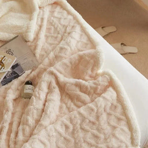 Dubbel Laags Winter Deken van Wol en Fleece voor Ultiem Comfort en Stijl