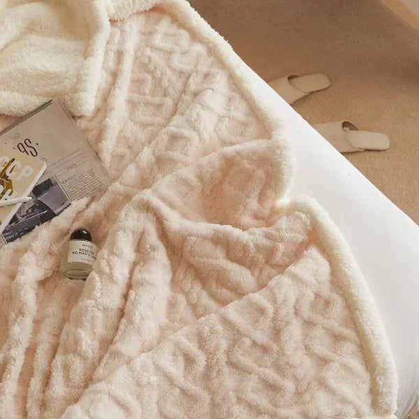 Dubbel Laags Winter Deken van Wol en Fleece voor Ultiem Comfort en Stijl