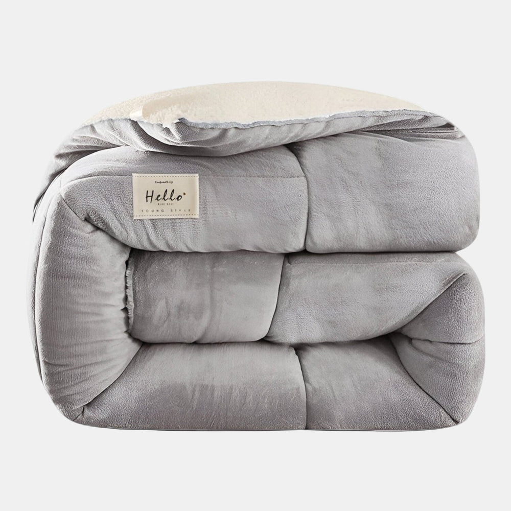 Dobbelzijdig Slaapkamerdeken in Melkfluweel  Lamswol  Gezellig  Warm Beddengoed voor Ultiem Comfort