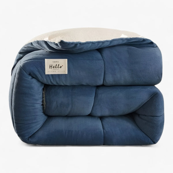 Dobbelzijdig Slaapkamerdeken in Melkfluweel  Lamswol  Gezellig  Warm Beddengoed voor Ultiem Comfort