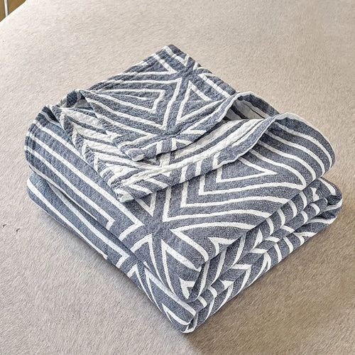 Drie-Laags Japanse Gewassen Katoenen Quilt – Lichtgewicht, Ademend & Stijlvolle Bedsprei