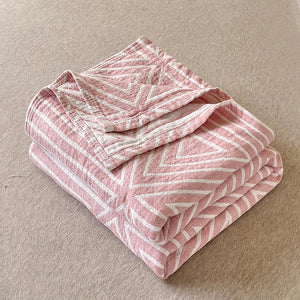 Drie-Laags Japanse Gewassen Katoenen Quilt – Lichtgewicht, Ademend & Stijlvolle Bedsprei