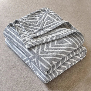 Drie-Laags Japanse Gewassen Katoenen Quilt – Lichtgewicht, Ademend & Stijlvolle Bedsprei
