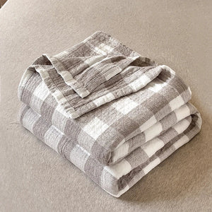 Drie-Laags Japanse Gewassen Katoenen Quilt – Lichtgewicht, Ademend & Stijlvolle Bedsprei