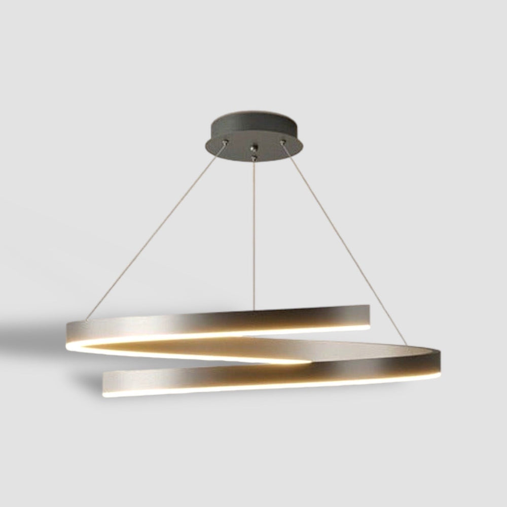 Nordic Spiraal Kroonluchter – Moderne LED Hanglamp met Dimbare Verlichting