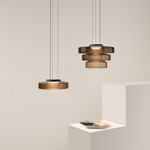 Gelaagde Glas Hanglamp – Modern Halo Ontwerp voor Stijlvolle Interieurs