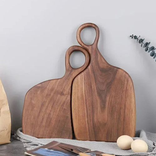 Elegante 2-Pack Walnoot Houten Snijplanken voor Keuken & Serveren
