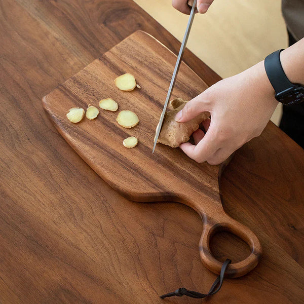 Elegante 2-Pack Walnoot Houten Snijplanken voor Keuken & Serveren