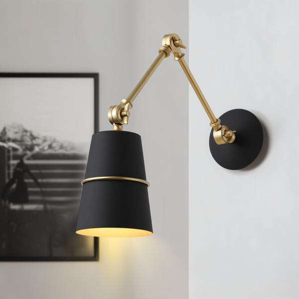 Elegante Verstelbare LED Wandlamp met Lange Zwenkarm voor Moderne Interieurs