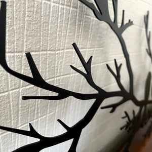 Elegante Metalen Wanddecoratie met Vogels op Tak  Moderne & Tijdloze Woondecoratie