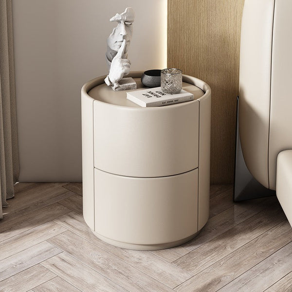 Elegant Nachtkastje Hout met 2 Lades – Nordic Slaapkamerdecoratie