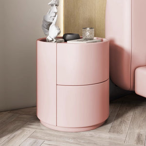 Elegant Nachtkastje Hout met 2 Lades – Nordic Slaapkamerdecoratie