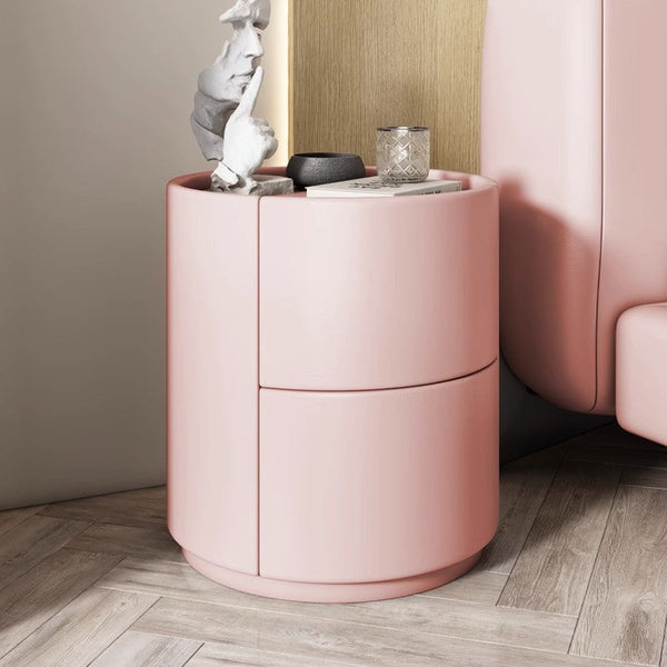 Elegant Nachtkastje Hout met 2 Lades – Nordic Slaapkamerdecoratie