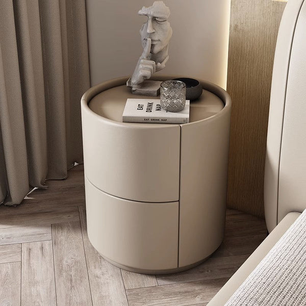 Elegant Nachtkastje Hout met 2 Lades – Nordic Slaapkamerdecoratie