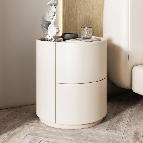 Elegant Nachtkastje Hout met 2 Lades – Nordic Slaapkamerdecoratie