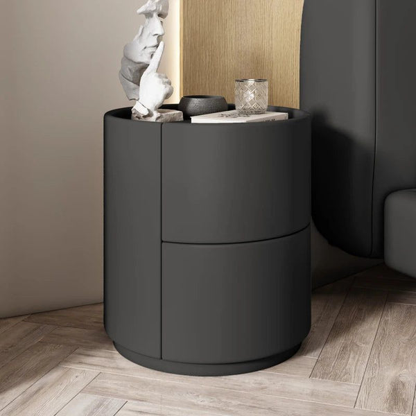 Elegant Nachtkastje Hout met 2 Lades – Nordic Slaapkamerdecoratie