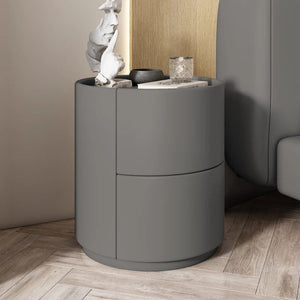 Elegant Nachtkastje Hout met 2 Lades – Nordic Slaapkamerdecoratie