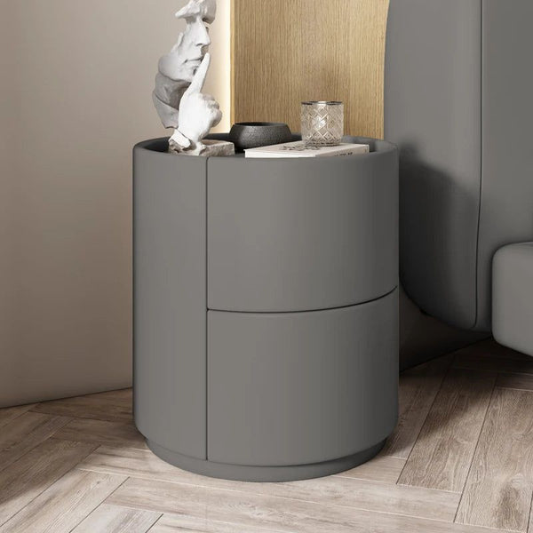 Elegant Nachtkastje Hout met 2 Lades – Nordic Slaapkamerdecoratie