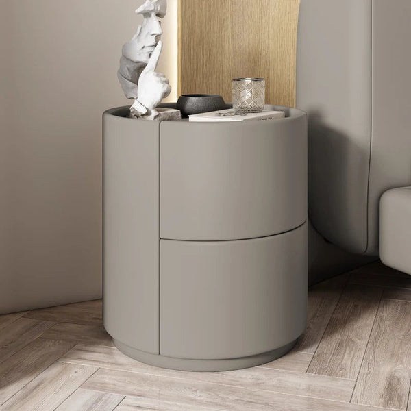 Elegant Nachtkastje Hout met 2 Lades – Nordic Slaapkamerdecoratie