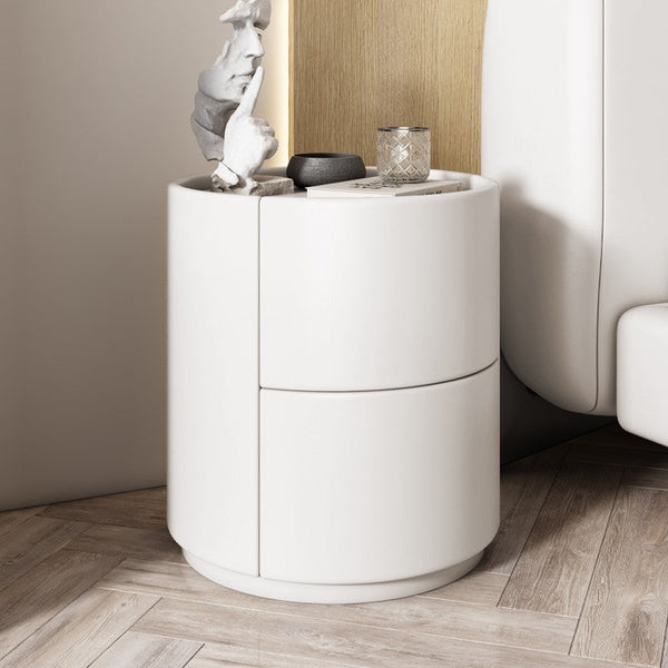 Elegant Nachtkastje Hout met 2 Lades – Nordic Slaapkamerdecoratie