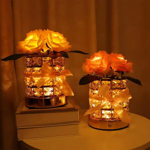 Elegante Rozen Tafellamp met Dimbaar Licht voor Romantische Woondecoratie