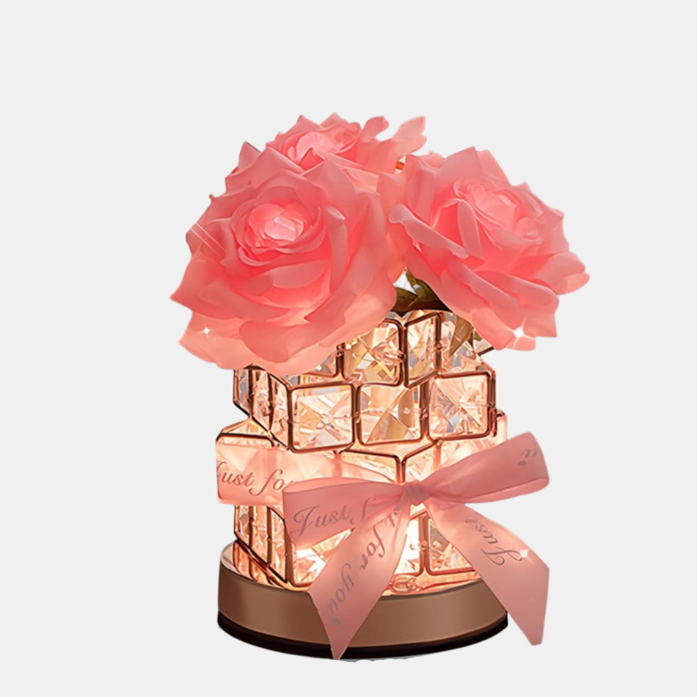 Elegante Rozen Tafellamp met Dimbaar Licht voor Romantische Woondecoratie