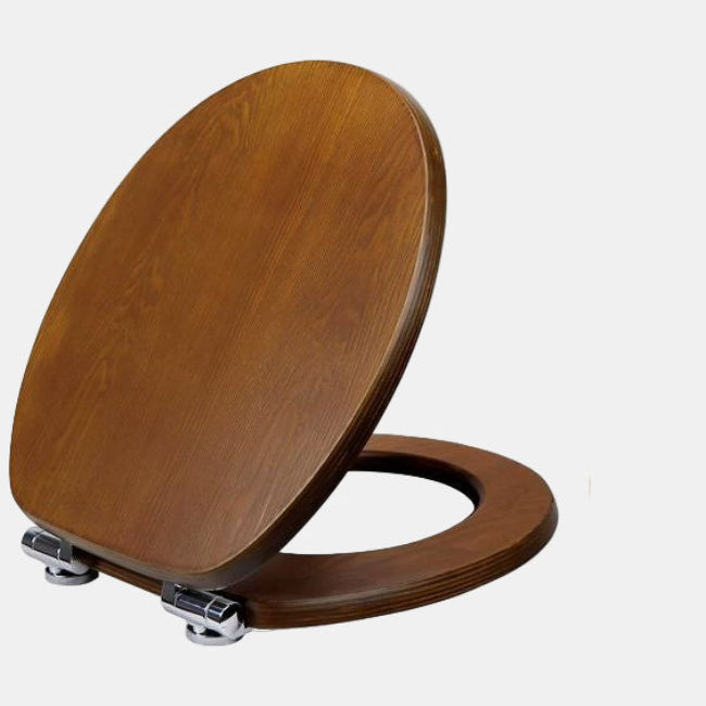Elegant Houten Toiletbril met Softclose  Ovaal Badkamer Accessoire