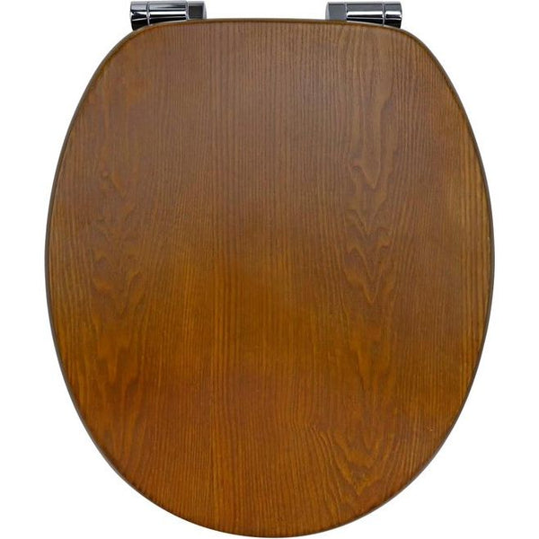 Elegant Houten Toiletbril met Softclose  Ovaal Badkamer Accessoire