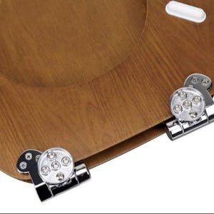 Elegant Houten Toiletbril met Softclose  Ovaal Badkamer Accessoire