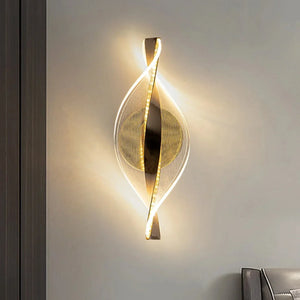 Elegante Moderne LED-Wandlamp  Gouden Afwerking met Mat Acryl Licht