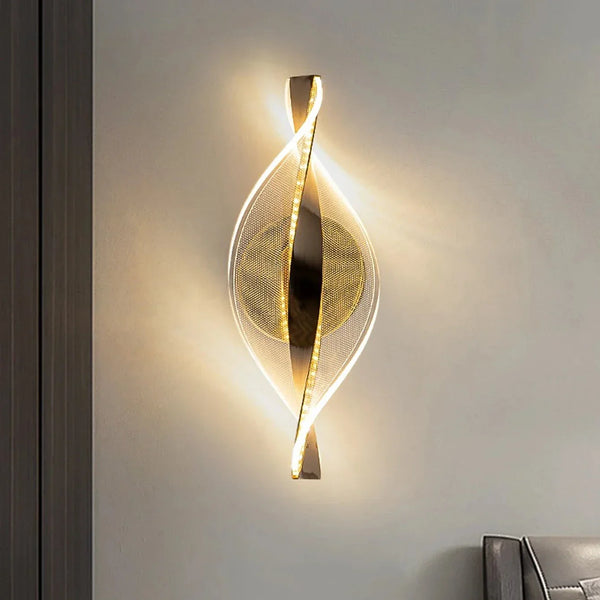 Elegante Moderne LED-Wandlamp  Gouden Afwerking met Mat Acryl Licht