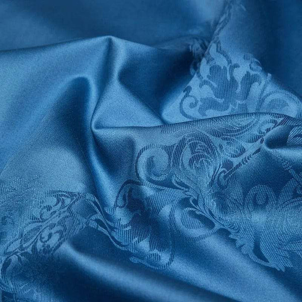 Elegante Blauwe Dekbedovertrek Set – 100% Egyptisch Katoen, 200x230 cm Inclusief 2 Kussenslopen