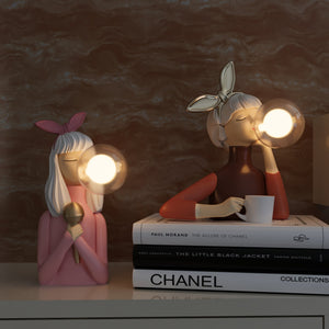 Decoratieve Houten en Textiel Tafellamp met Handgemaakt Ontwerp voor Moderne Interieurs