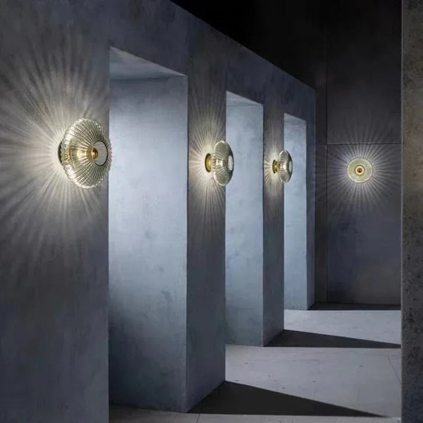 Elegante Ronde Wandlamp van Glas met LED – Moderne Binnenverlichting voor Woonkamer & Slaapkamer