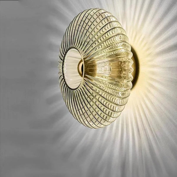 Elegante Ronde Wandlamp van Glas met LED – Moderne Binnenverlichting voor Woonkamer & Slaapkamer