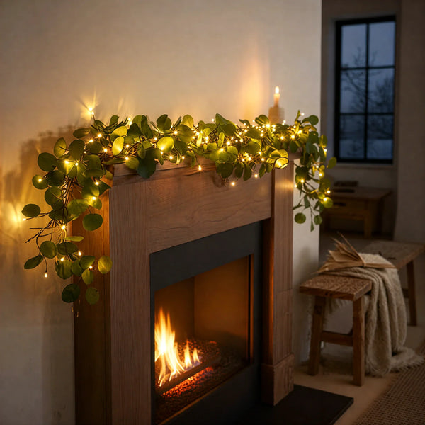 Groene LED Guirlande – Sfeervolle Tafeldecoratie met 100 Warm Witte LED’s & Timer (180 cm)