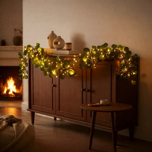 Groene LED Guirlande – Sfeervolle Tafeldecoratie met 100 Warm Witte LED’s & Timer (180 cm)