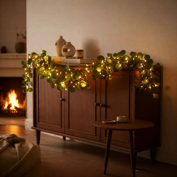 Groene LED Guirlande – Sfeervolle Tafeldecoratie met 100 Warm Witte LED’s & Timer (180 cm)