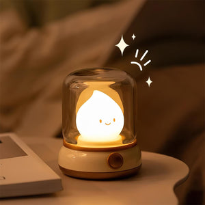 Mini LED Nachtlampje met Vlam-effect – USB Oplaadbare Gezellige Tafellamp voor Slaapkamer & Woonkamer